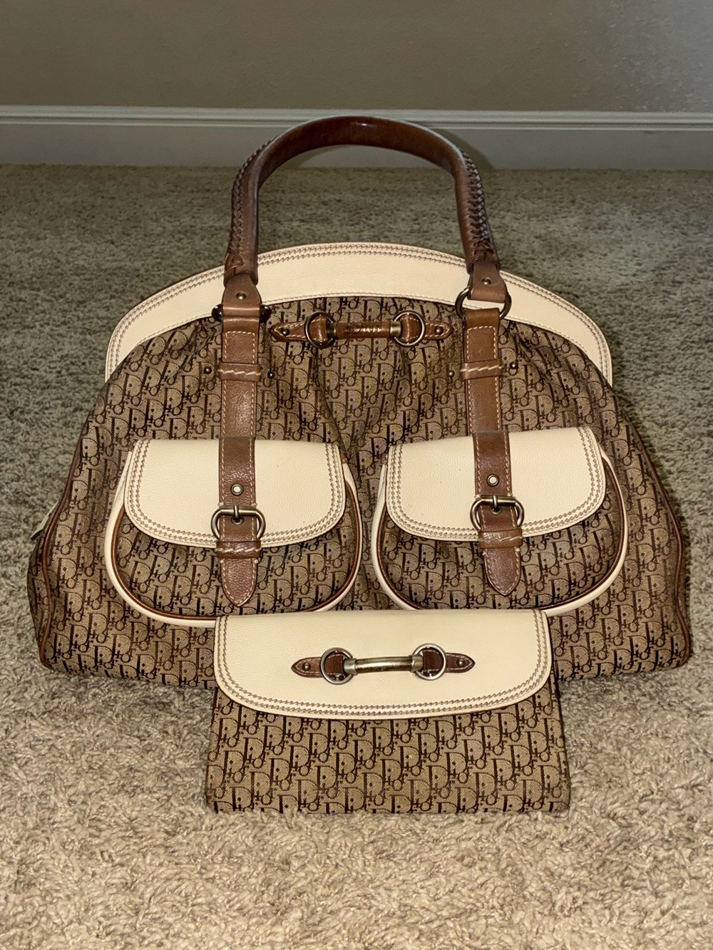 Christian Dior handbag includes wallet